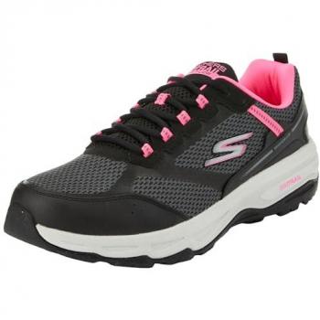 Skechers Trail Run Go Run Zapatilla Negra con Detalles Rosa