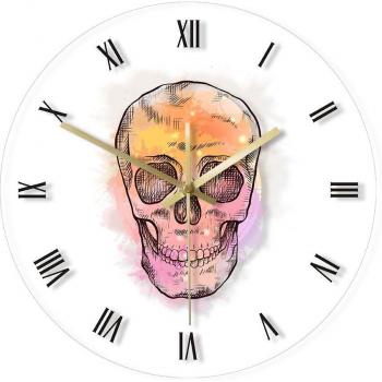 Reloj Decorativo de Esqueleto en Acrílico con Letras Romanas