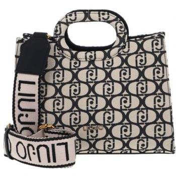 Tote Liu Jo Negro con Diseño de Logos