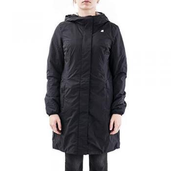 Nero Giubbotto Lungo Donna Charlene Micro Ripstop K-Way 5XL
