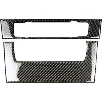 Embellisseur de commande centrale en fibre de carbone pour BMW Série 3 E90 E92 E93 (2005)