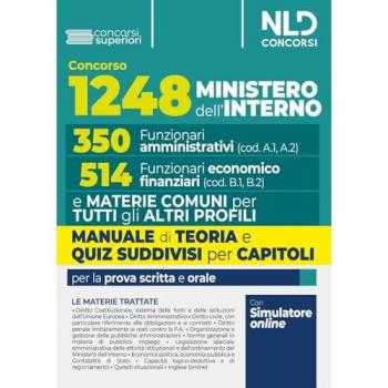 Concorso per 1248 posti Ministero dell'interno. 350 Posti funzion...
