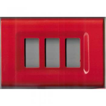 Plaquette Compatibles Bticino Rouge Métallique
