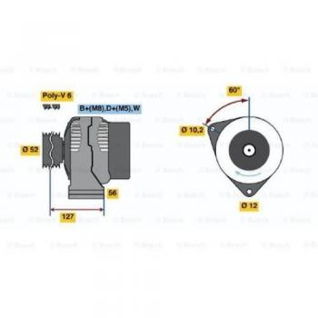 Bosch 0 986 039 660 14V Alternator