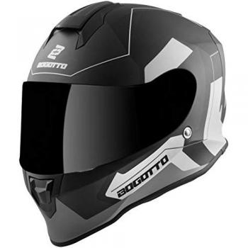 Schwarz-Grau-Sacro-Motorradhelm Bogotto V151 – XL – Herren