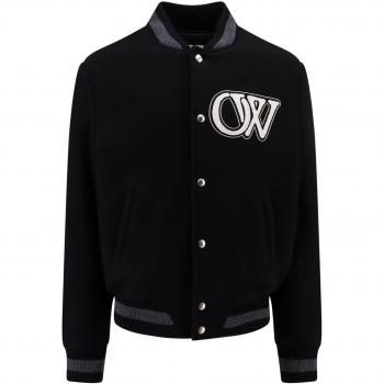 Off-White Men's Bomber Jacket Black Size M