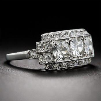S925 Sterling Silver 2 Carat Moissanite Ring