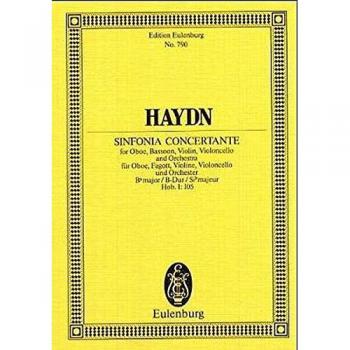 Symphonie concertante B-Dur: Hob. I: 105. Oboe, Fagott, Violine, Violoncello und Orchester. Studienpartitur.