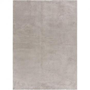 Atticgo Tapis Uni Lavable Pierre Taupe 160x230 cm – Toucher Délicat