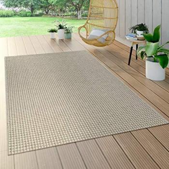 Tapis Intérieur & Extérieur Crème 160x230 cm Tissage À Plat
