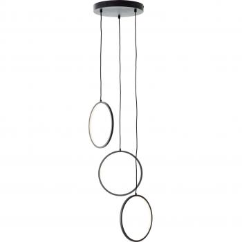 Brilliant, Pendelleuchte, Chaumont LED Pendelleuchte 3flg schwarz Aluminium 3 Stufen Dimmer Inte (1033.33 lm)