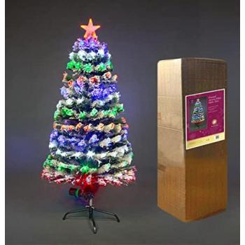 5ft Multicolor LED Fiber Optic Christmas Tree