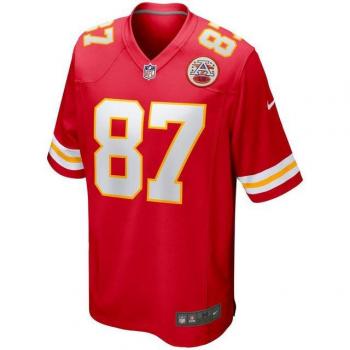 Maillot américain red Chiefs Travis Kelce #87, homme, taille M