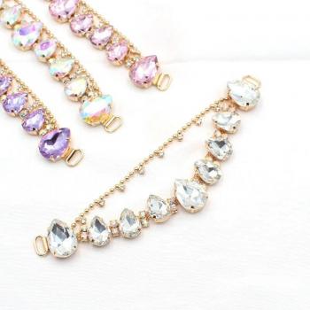 Boucle décorative en cristal et strass 136MM pour robe de Bikini, 1 pièce/lot