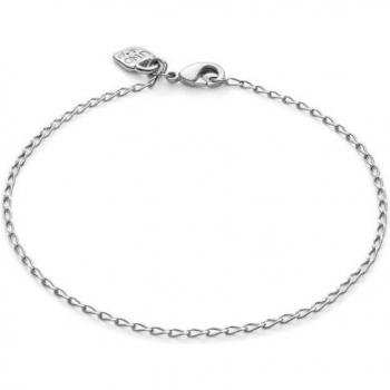 Bracelet élégant en argent plaqué avec maillons ovales