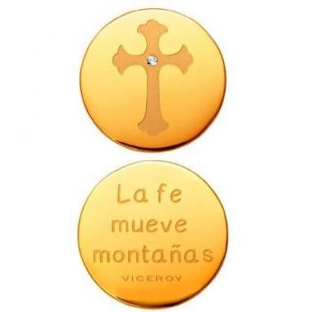 Medallón de Viceroy en acero ip dorado para mujer