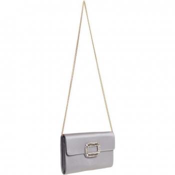 Monedero de noche morado con strass