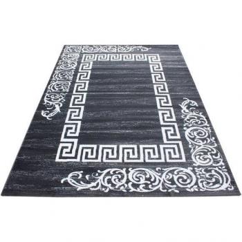 Tapis Court Gris Design Méandre 80x150 cm