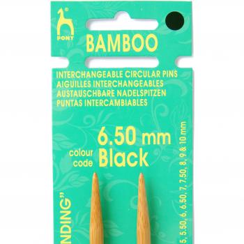 Black End 6.5 mm Bamboo Knitting Pin – Pony Interchangeable