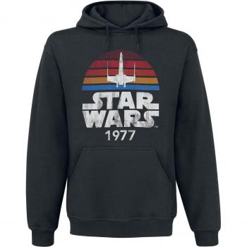 Disney Star Wars Kapuzenpullover 1977 S bis XXL – Herren – Schwarz