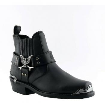 Cuir Grinders Botte Cowboy Noire EU43