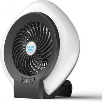 Lámpara de camping con ventilador silencioso y luz
