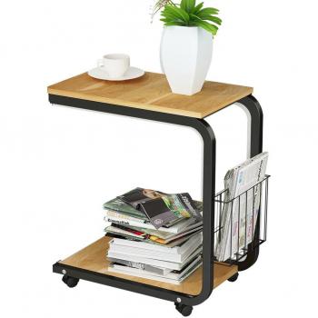 Soges Pflegetisch mit Rollen – Laptop‑Ständer, 51×30×56 cm, Schwarz KH02‑OK‑M