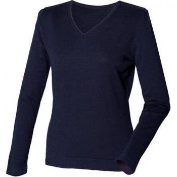 Pull à col en V Henbury Femme 36 Bleu Marine