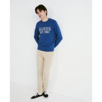 Guess Crewneck Sweatshirt Blue Male S