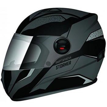 Stormer Swift Hexa: Mütze & Integralhelm – Grau/Schwarz Größe L