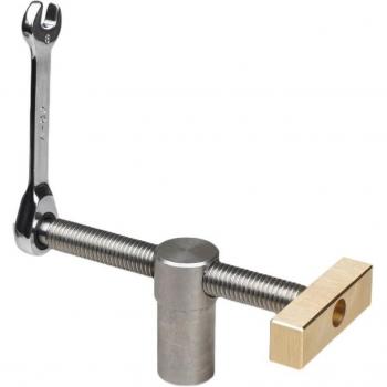 Établi bois multifonction : étau laiton ¾, inserts frein chien, fixation rapide