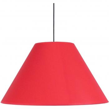 Suspension conique ABJ Empire noir avec abat‑jour rouge 1 E27