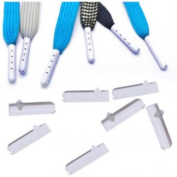10PCS White Bullet Aglets for Shoelaces