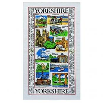 Yorkshire Collage Tea Towel