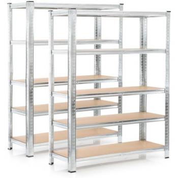 Wiltec Stahlregal 2er Set für hohe Lasten