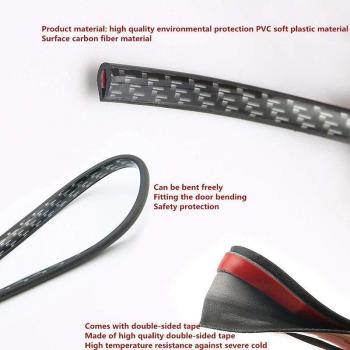 5m U-Shaped Carbon Fiber Door Edge Trim Seal Strips
