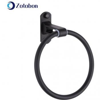 ZOTOBON Wall-Mounted Matte Black Towel Holder with Shelves M275