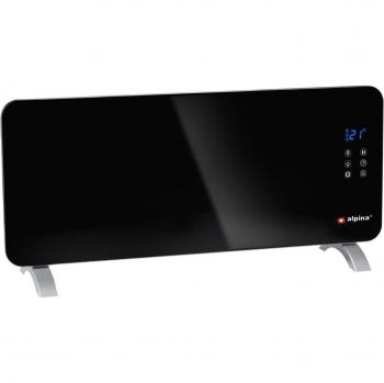 Glaspanel‑Heizer ALPINA 3‑Seiten WiFi & Thermostat, 2000 W Schwarz