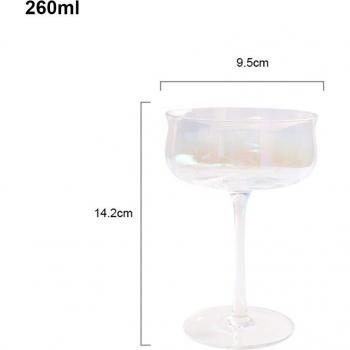 2PCS Ribbed Crystal Wine Glasses Set 150-400ml