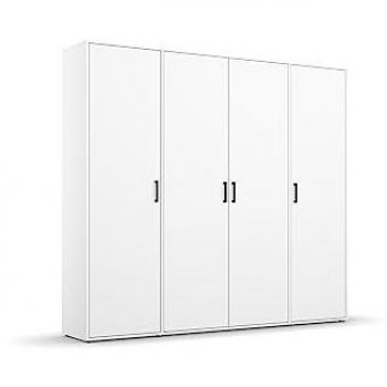 Rauch Drehtürenschrank Kleiderschrank Schrank Garderobe Wäscheschrank TOPSELLER VOYAGER mit modernen Griffen in Graumetallic