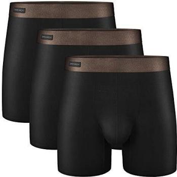 David Arky SoftFit Bamboo Boxers – 3-Count, Black, Medium