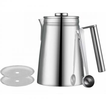 Meelio 800 ml Premium French Press & 2‑Piece Stainless Steel Kettle