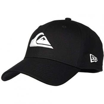 Quiksilver Männer-Mountain-Wave-Stretch‑Fit Cap (New Era) – Weiß, S/M