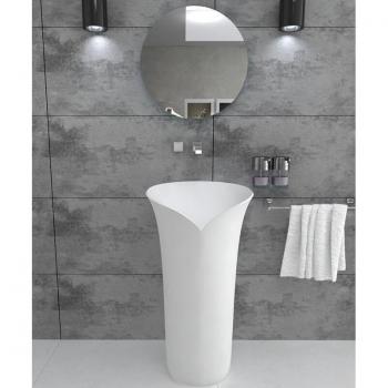Lavabo a Colonna Rotonda Opaca – Bianco Pointe