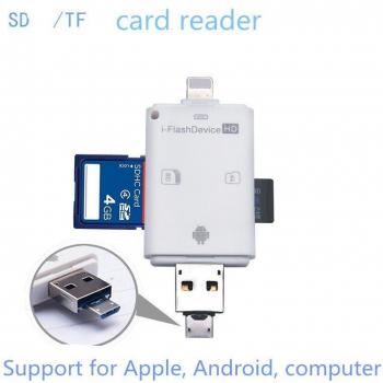 IOS 12 Compatible USB Flash Drive and SD Card Reader for iPhone/iPad
