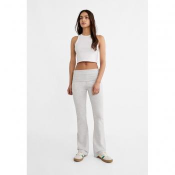 Leggings a campana Stradivarius grigio melangiato XS