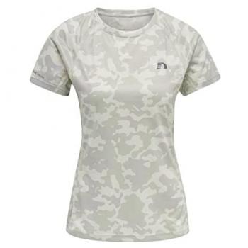 NewLine Kurzarmshirt WOMEN RUNNING T-SHIRT S/S OYSTER MUSHROOM AOP