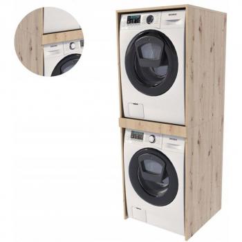 Mobiletto sopra lavatrice e asciugatrice TS Artisan – sollevatore con supporto per oggetti bagno