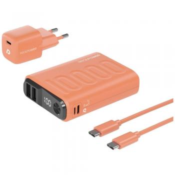 RealPower Powerbank PB-10000 Power (10000 mAh, 20 W, 36 Wh), Powerbank, Orange