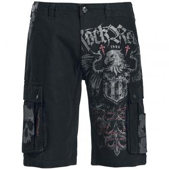Rock Rebel by EMP Garageland Anthracite Cargo Shorts